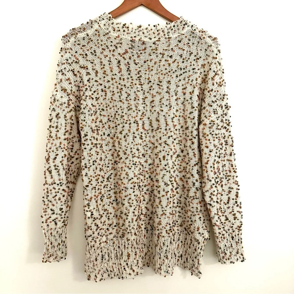 Hayden Cream Sweater with Multicolored Dots Size Small